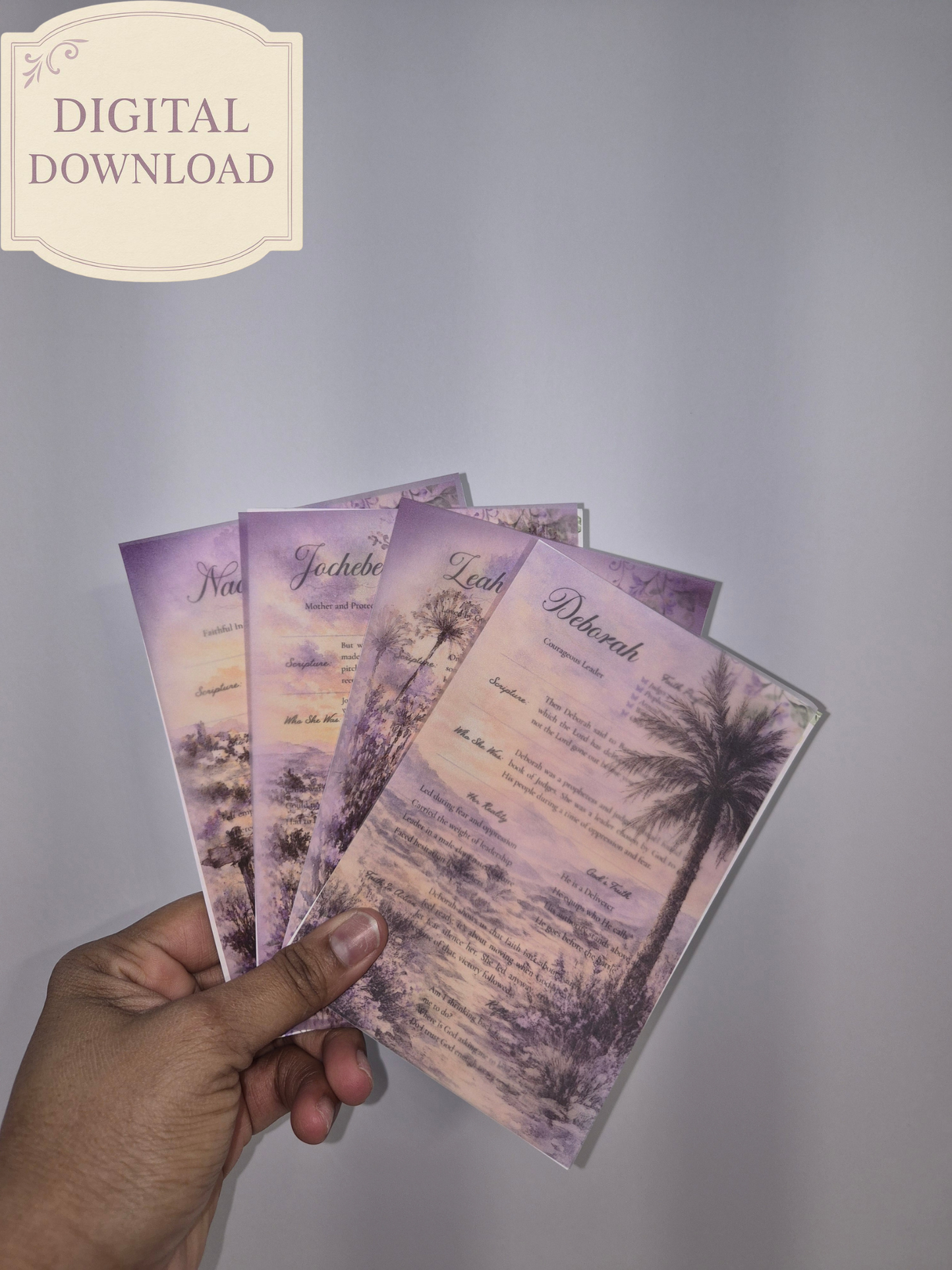 Printable Bible Study Tip-In Set | Women of the Word Digital Download