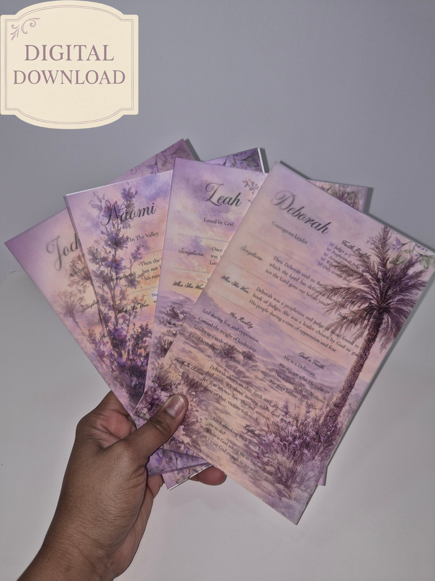 Printable Bible Study Tip-In Set | Women of the Word Digital Download