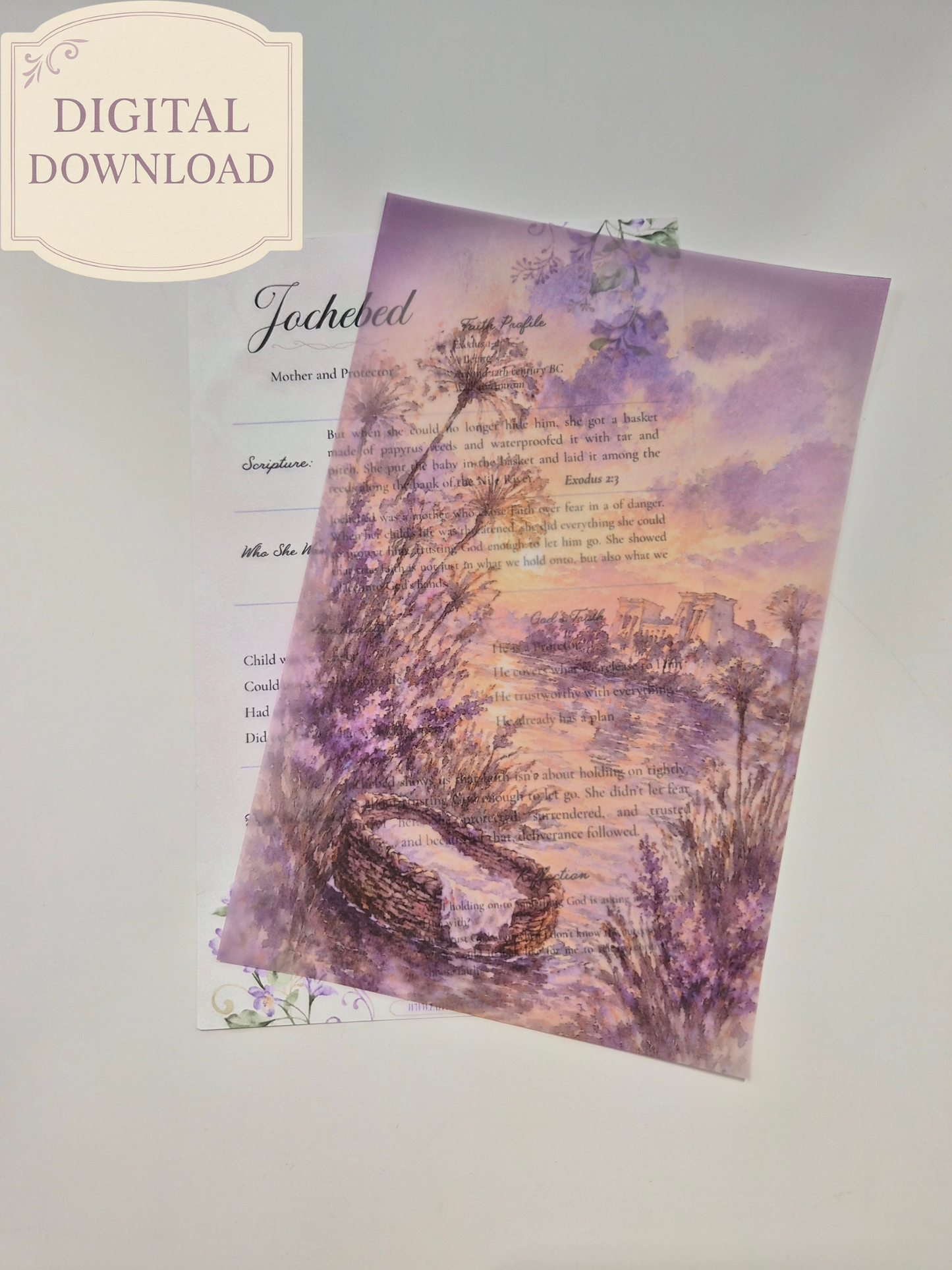 Printable Bible Study Tip-In Set | Women of the Word Digital Download