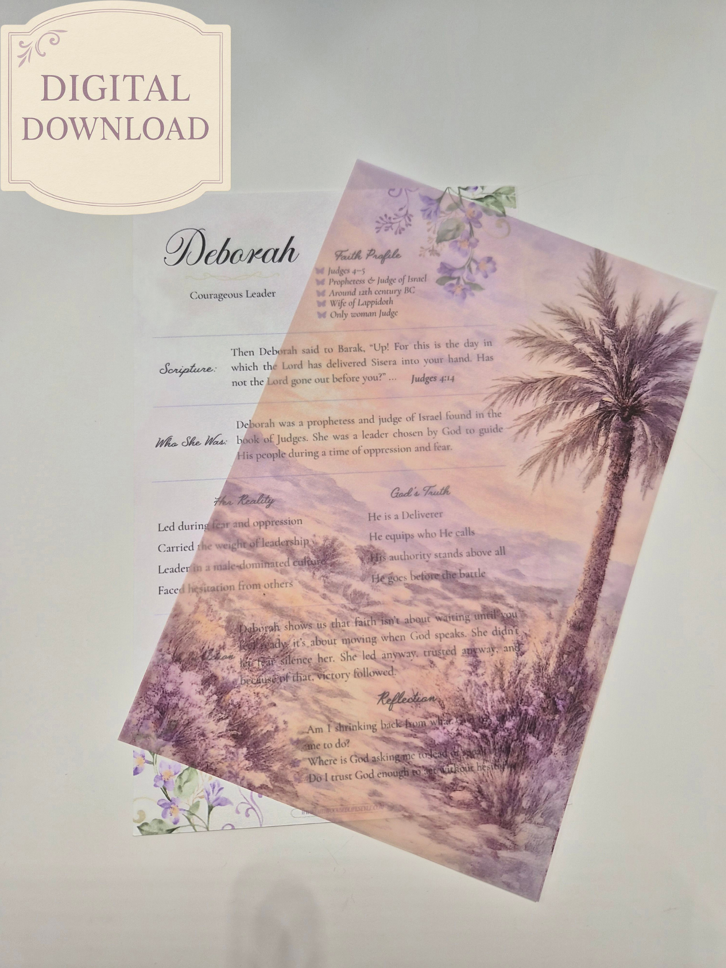 Printable Bible Study Tip-In Set | Women of the Word Digital Download