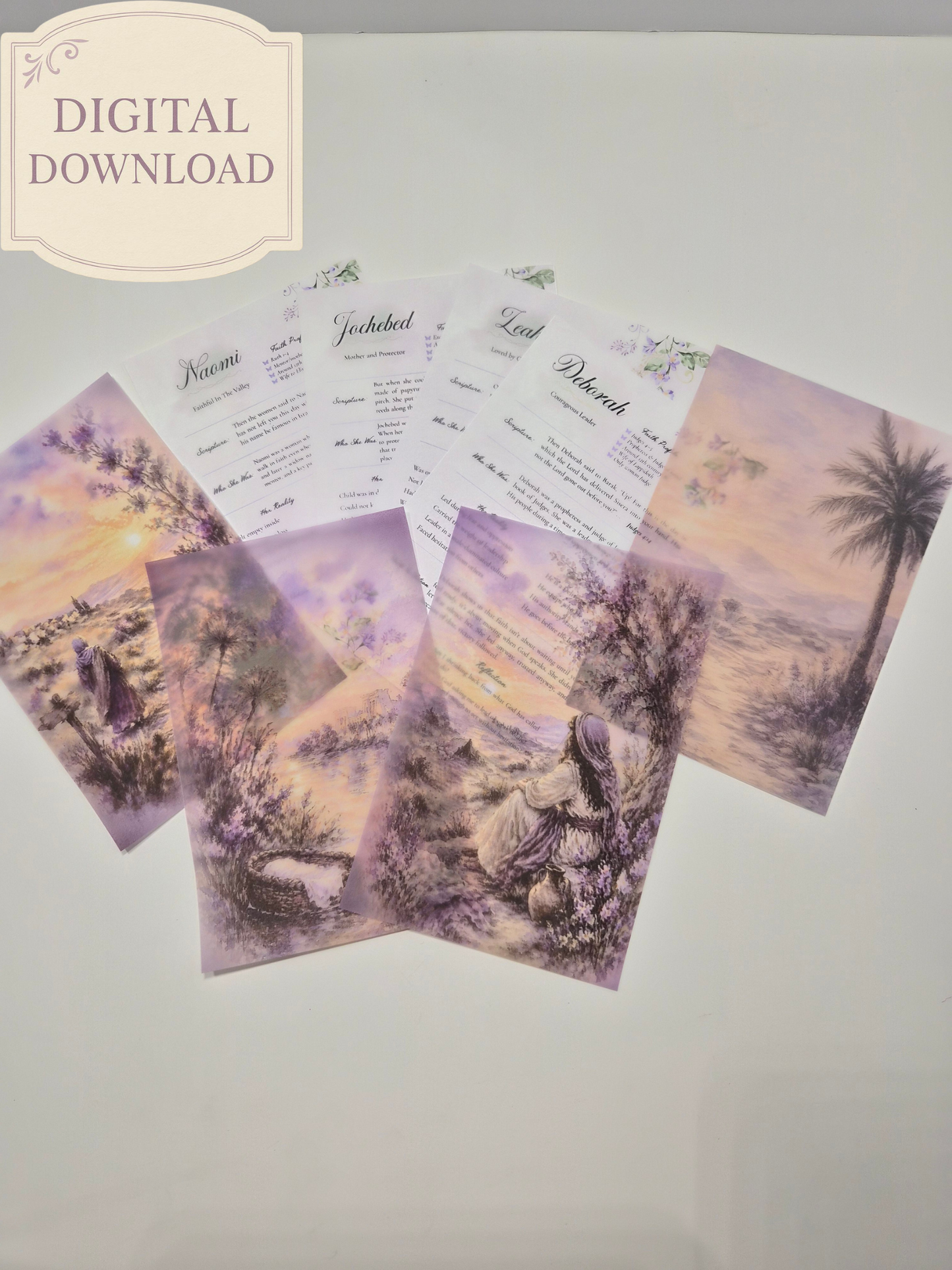 Printable Bible Study Tip-In Set | Women of the Word Digital Download