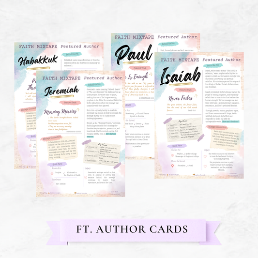 Faith Mixtape Featured Author Cards - Full Set mockup