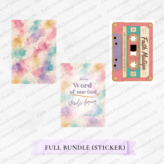 Faith Mixtape Dashboard Stickers - Full Set - watermarked