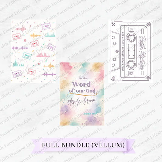 Faith Mixtape Vellum Sheets - Full Set - watermarked